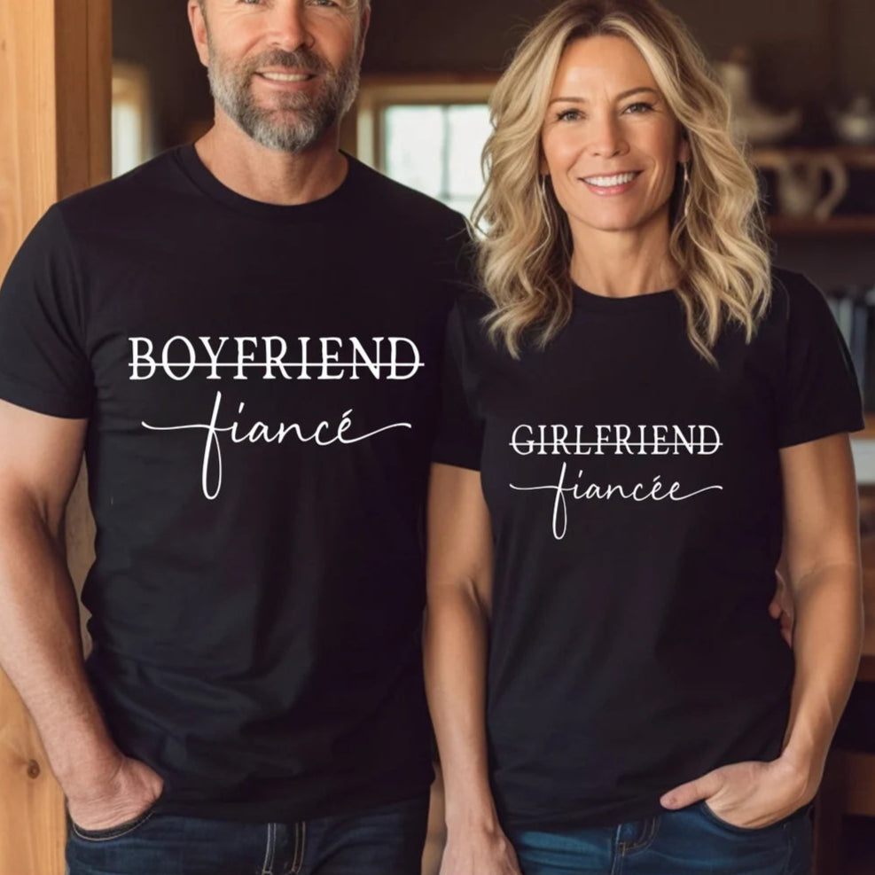 Fiancee Theme Short Sleeve Couple T-Shirts