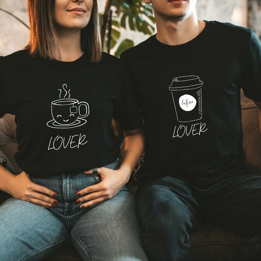 Coffee Lover Matching Couple T-Shirts