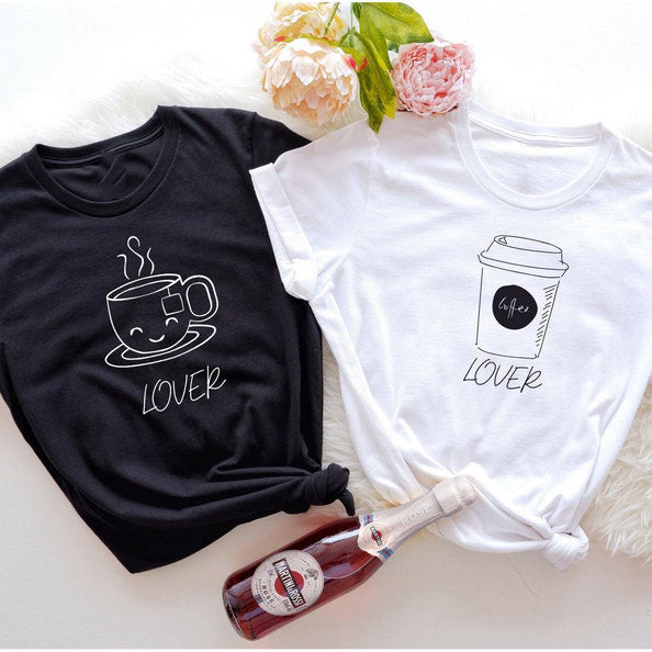 Coffee Lover Matching Couple T-Shirts