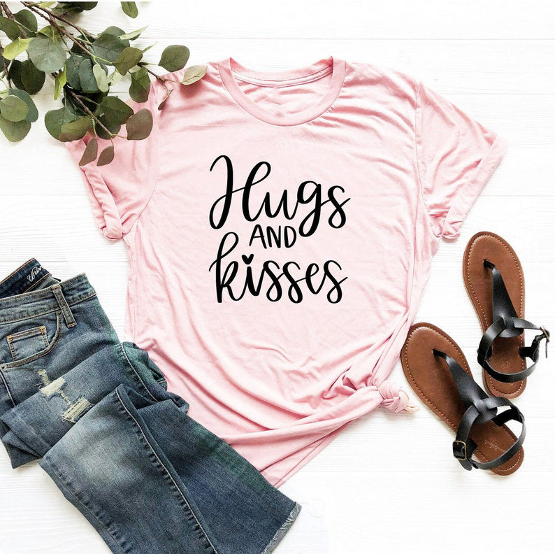 Hugs & Kisses Short Sleeve Couple T-Shirts