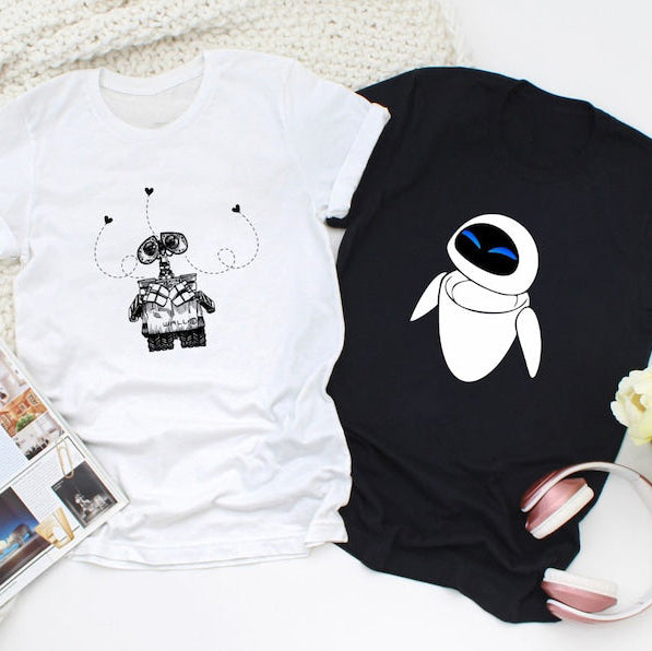 WALL-E & EVE Matching Short Sleeve Couple T-Shirts