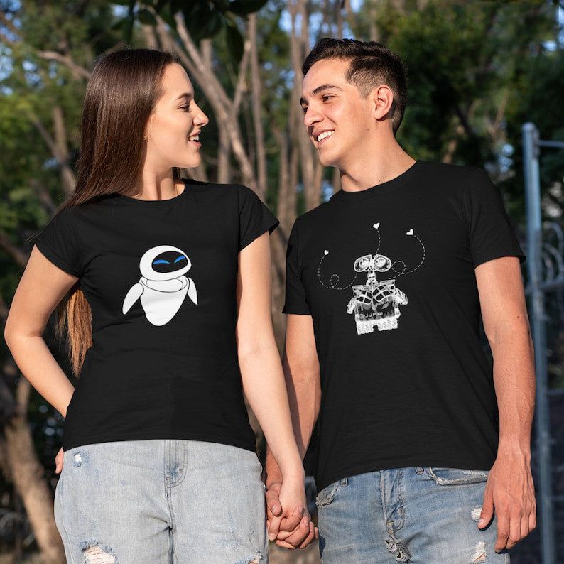 WALL-E & EVE Matching Short Sleeve Couple T-Shirts