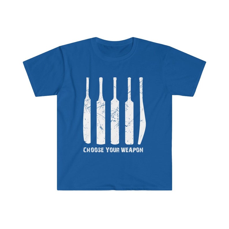 "Choose Your Weapon" Cricket Bat T-Shirt 🏏🔥