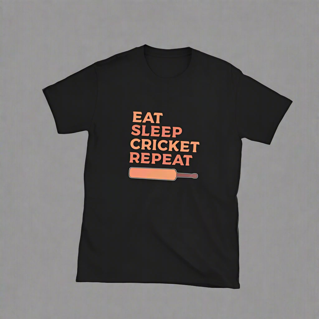 Eat, Sleep, Cricket, Repeat - Cricket Lover T-Shirt
