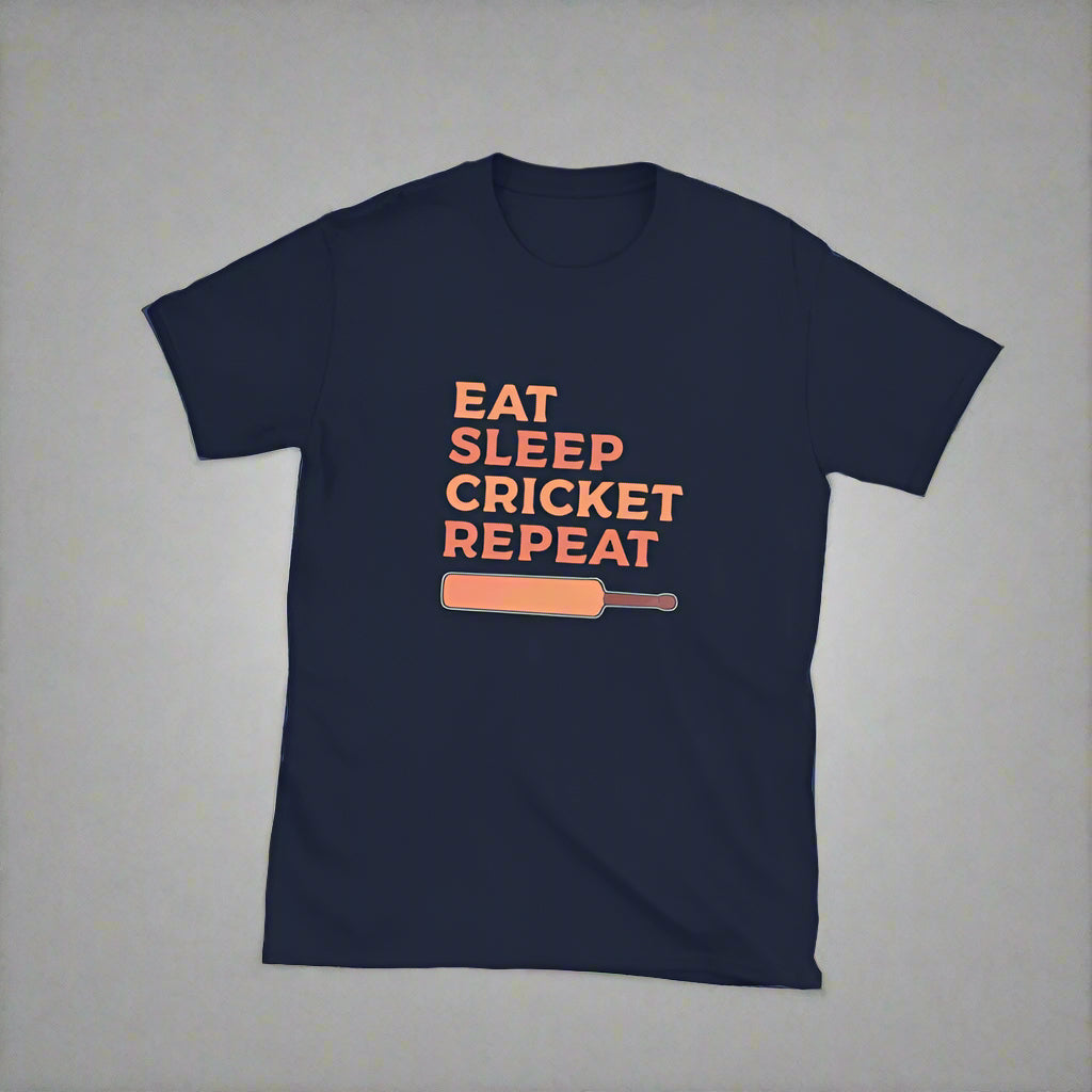 Eat, Sleep, Cricket, Repeat - Cricket Lover T-Shirt