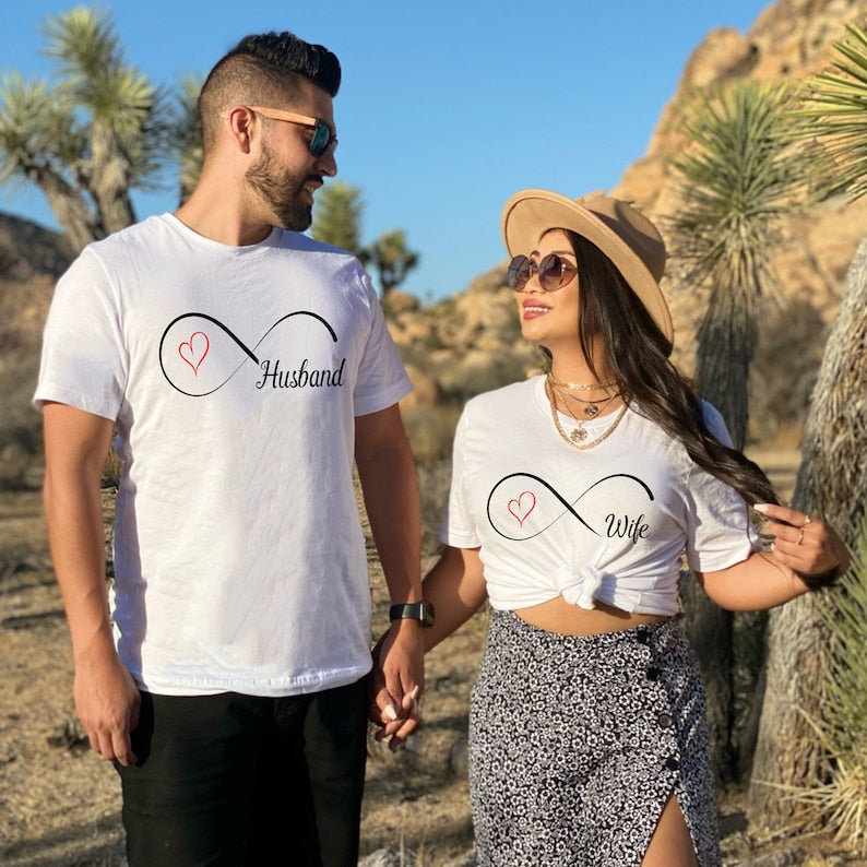 Infinite Love of Husband & Wife Short Sleeve Couple T-Shirt
