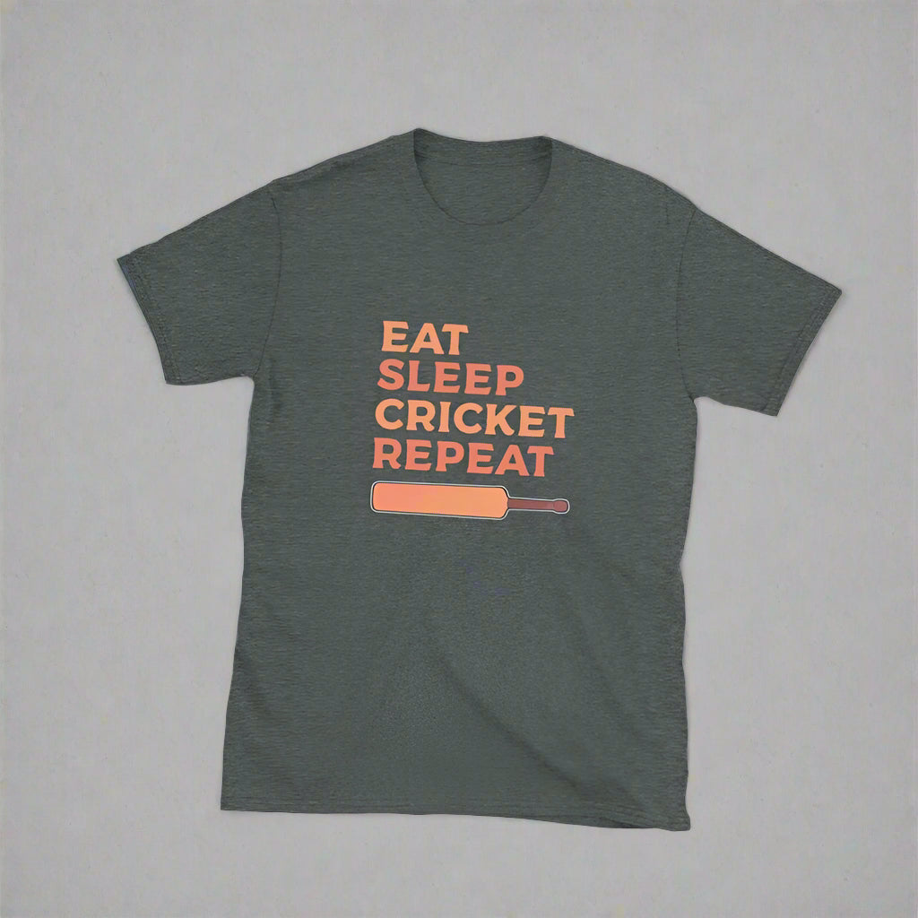 Eat, Sleep, Cricket, Repeat - Cricket Lover T-Shirt