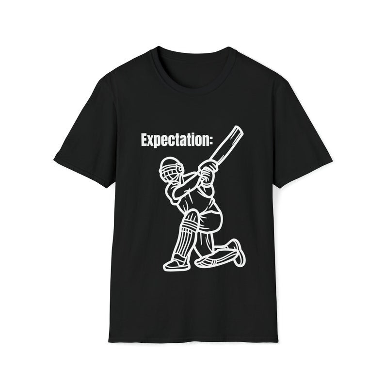 Expectation V/s Reality Cricket Meme T-Shirt