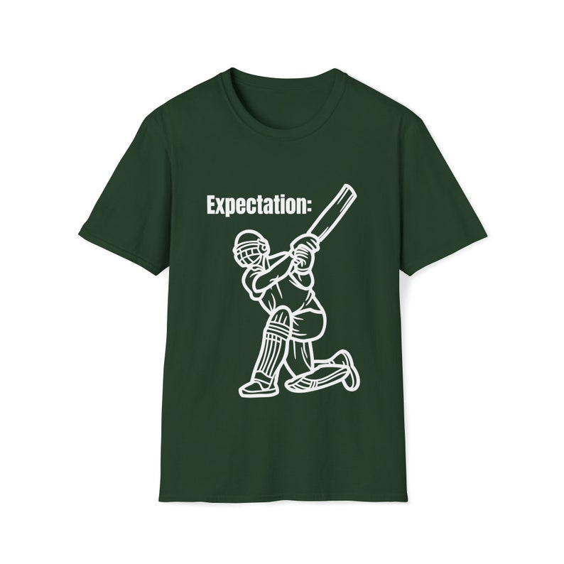 Expectation V/s Reality Cricket Meme T-Shirt