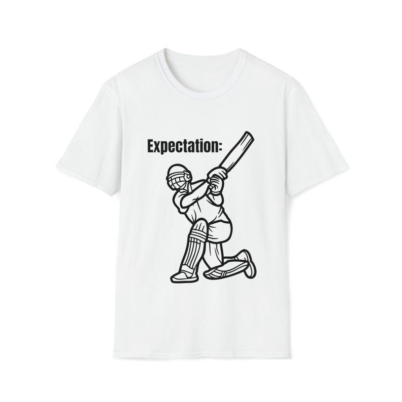 Expectation V/s Reality Cricket Meme T-Shirt
