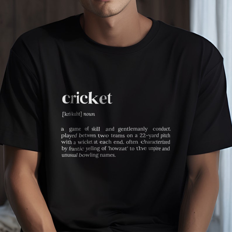 Cricket Dictionary Short Sleeve T-Shirt – Define Your Passion!