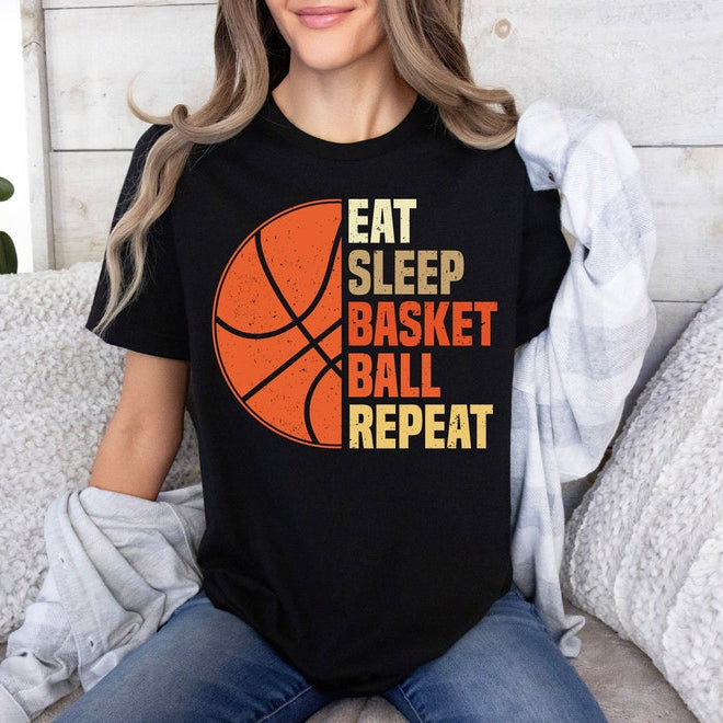 Eat.Sleep.Basketball.Repeat - Basketball Lover Theme T-Shirt