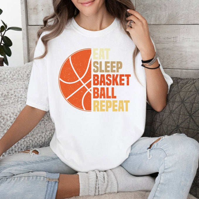 Eat.Sleep.Basketball.Repeat - Basketball Lover Theme T-Shirt