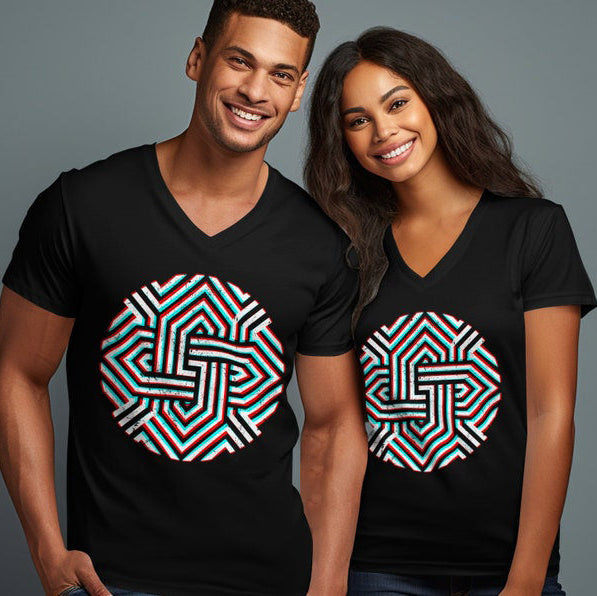 Abstract Unique Maze Design T-Shirt