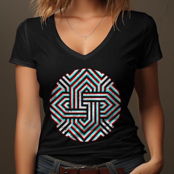 Abstract Unique Maze Design T-Shirt