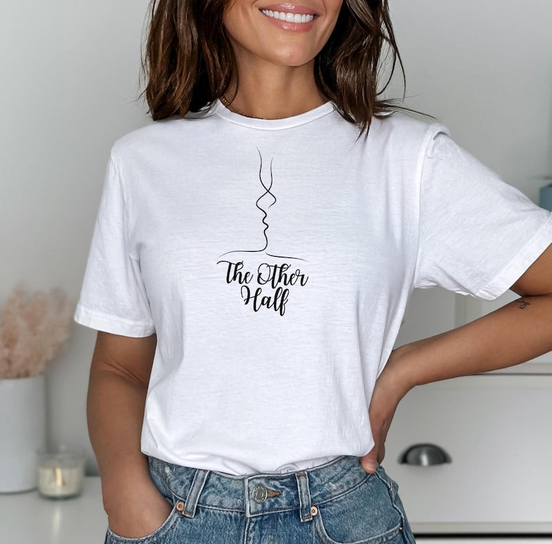 Half of The Whole & The Other Half Short Sleeve Couple T-Shirts