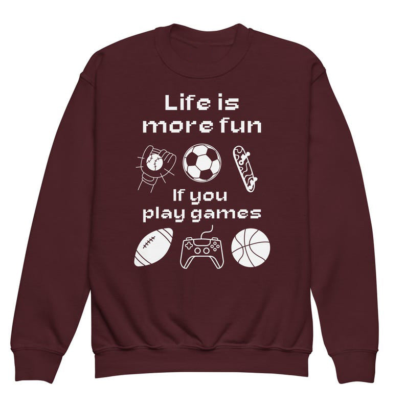 Life is More Fun If You Play Games Theme Long Sleeve T-Shirts