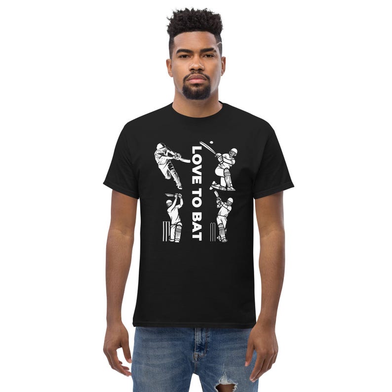 Live To Bat - Cricket Theme T-Shirts.