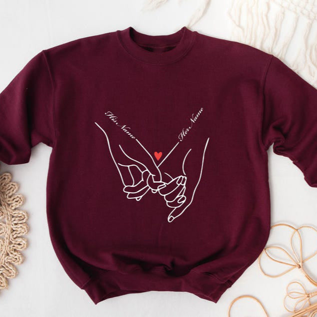 Promise Theme Long Sleeve Couple T-Shirts