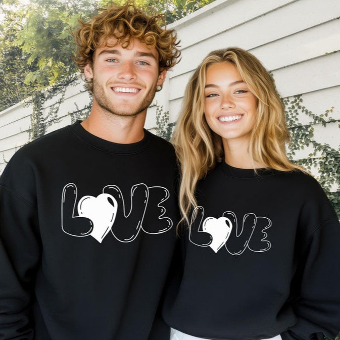 Matching LOVE ❤ Long Sleeve Couple T-Shirts