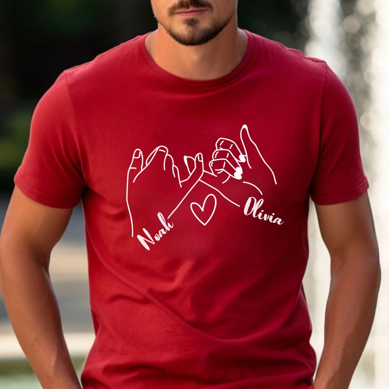 Custom Name Promise Short Sleeve Couple T-Shirts