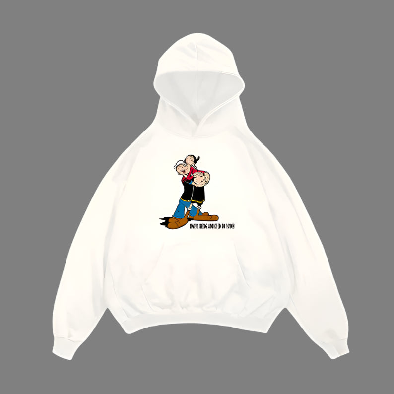 Popeye & Olive Themed Couple Hoodies