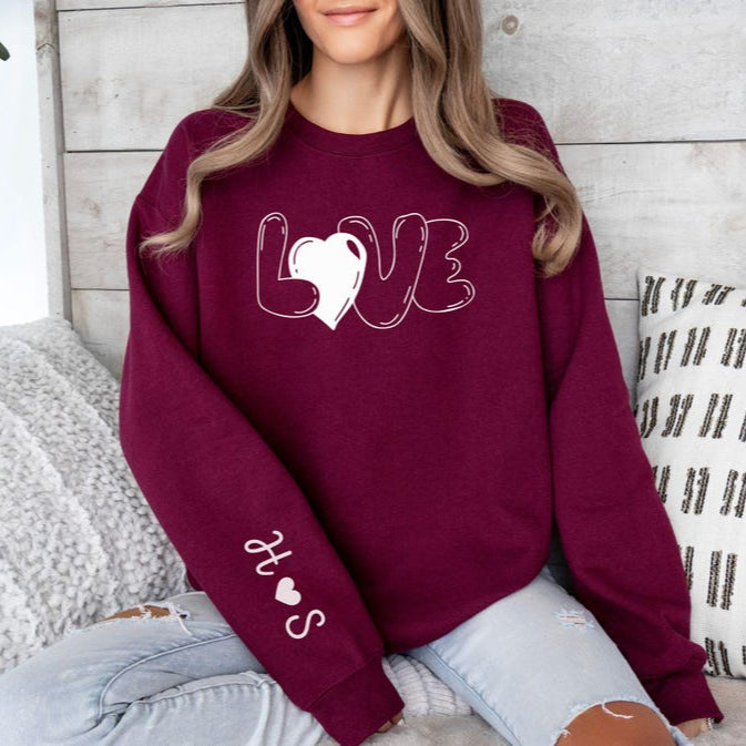 Matching LOVE ❤ Long Sleeve Couple T-Shirts