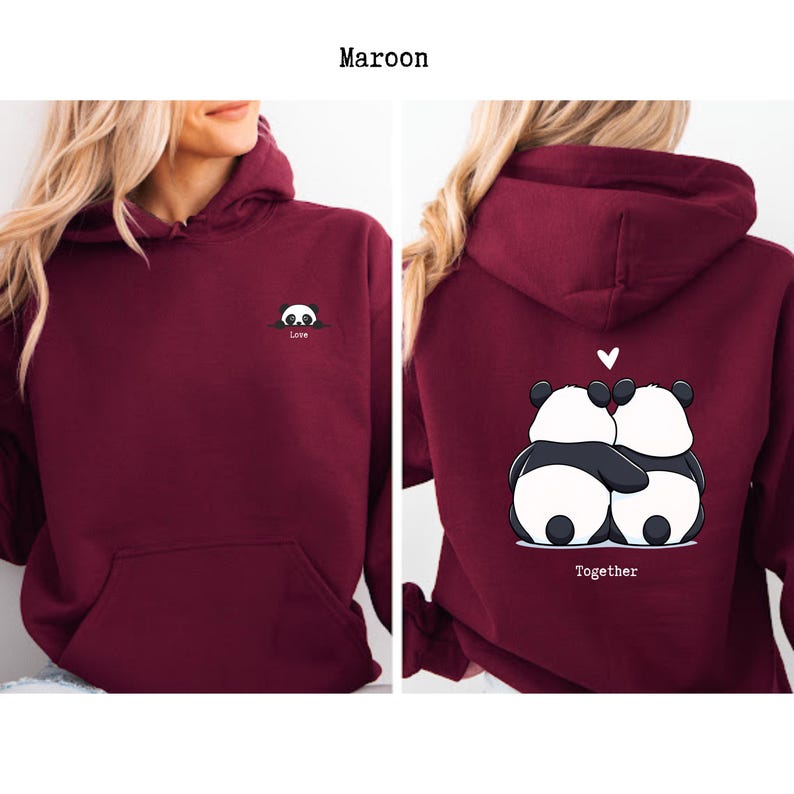 Panda Theme Couple Hoodies
