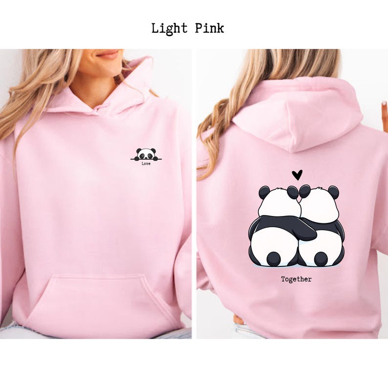 Panda Theme Couple Hoodies