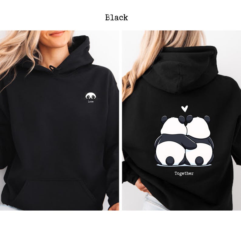 Panda Theme Couple Hoodies