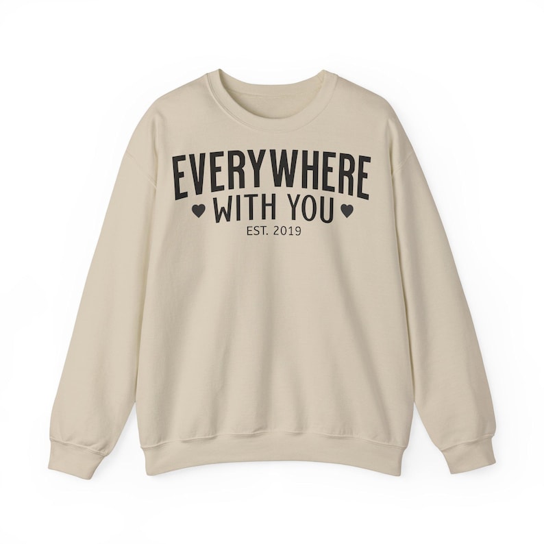 Everywhere With You Full Sleeve Couple T-Shirts
