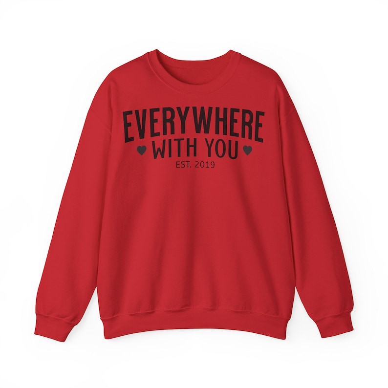 Everywhere With You Full Sleeve Couple T-Shirts