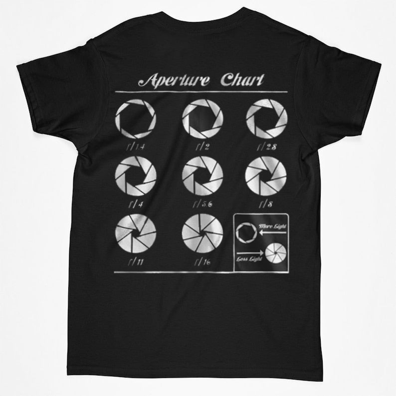 Aperture Chart T-shirt - Photography