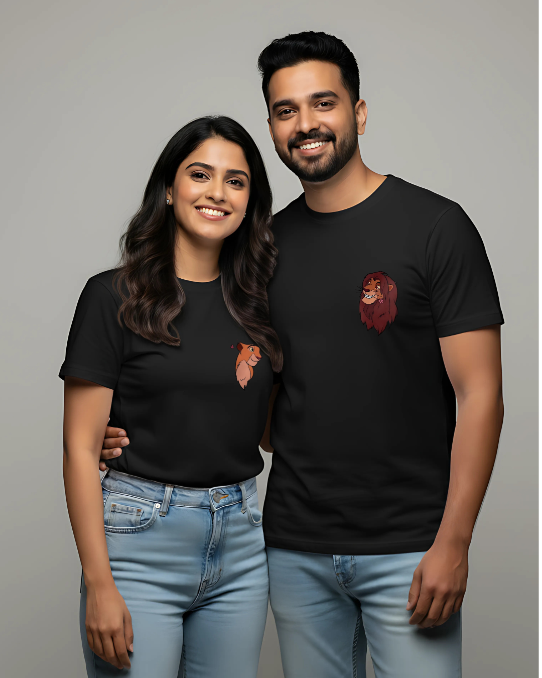 Simba & Nala Matching Couple T-Shirts