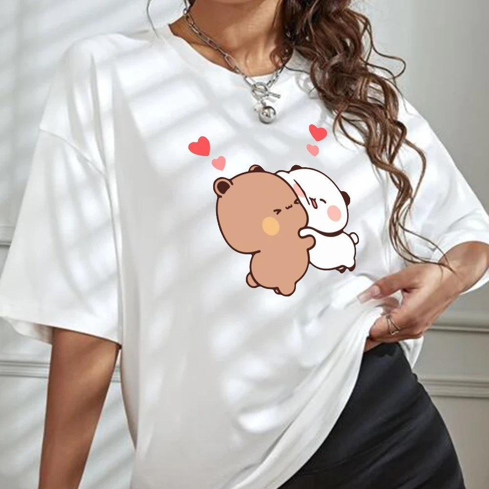 Customised Bubu Dudu Slipper Pocket T-Shirt For Couple
