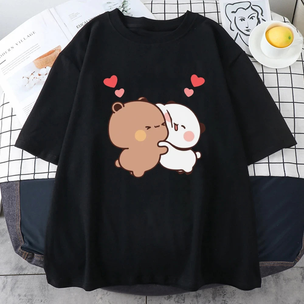 Customised Bubu Dudu Slipper Pocket T-Shirt For Couple