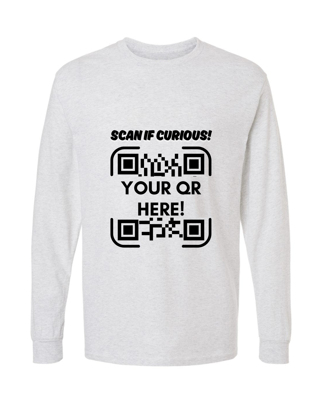 π Scan If Curious β Custom QR Code Long Sleeve Tee