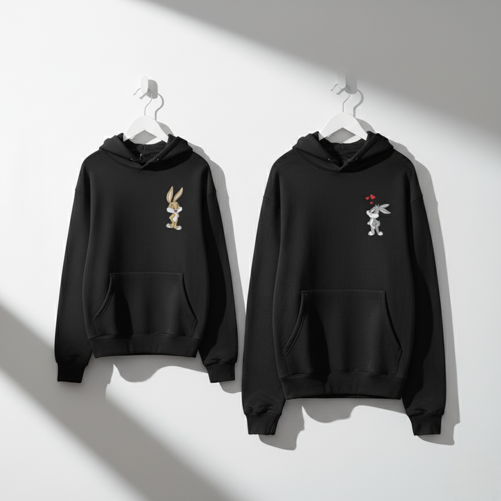 Bugs Bunny & Lola Bunny Couple Hoodies