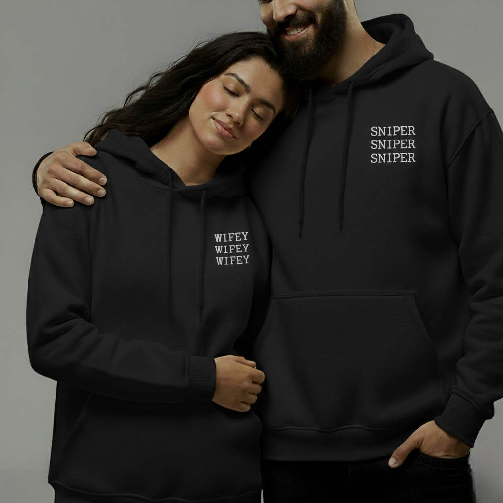 Sniper & Wifey Funny Couple Hoodies