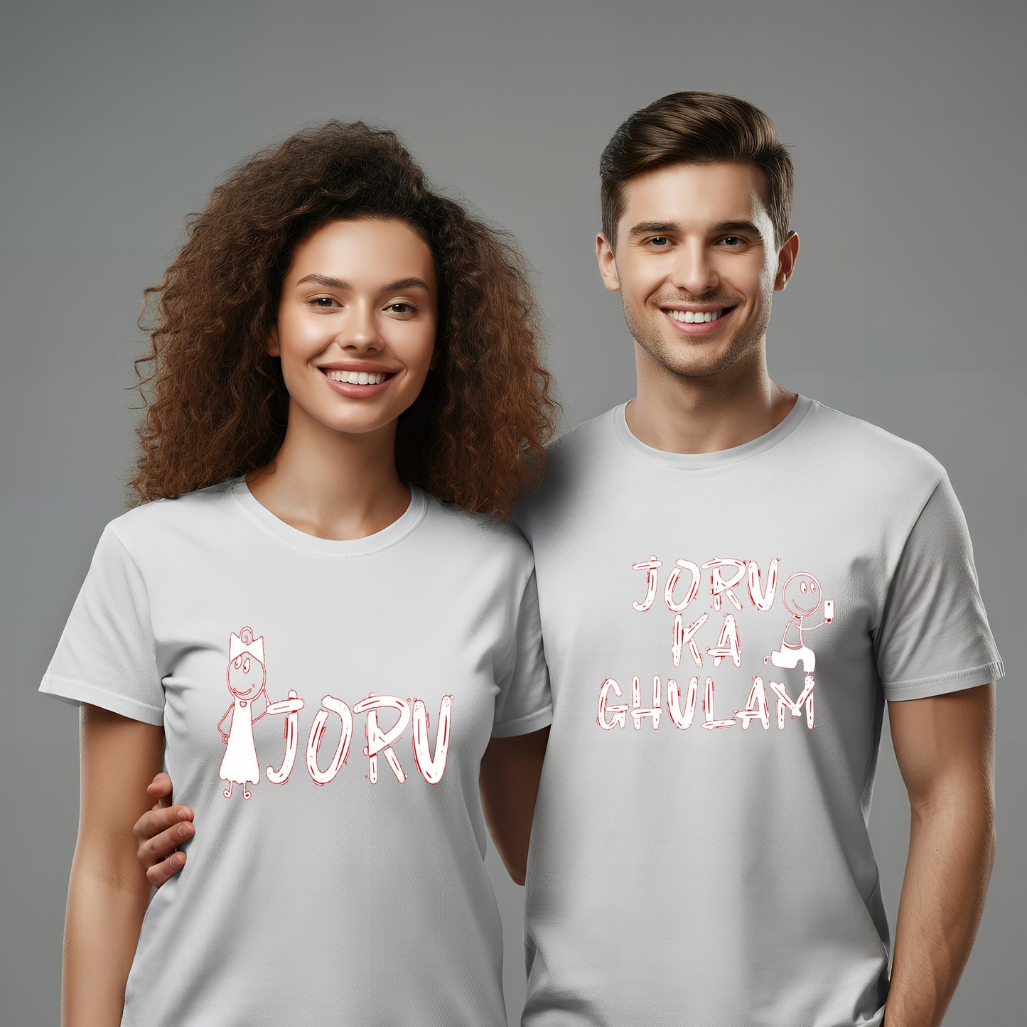 Joru & Joru Ka Gulaam Short Sleeve Couple T-Shirts