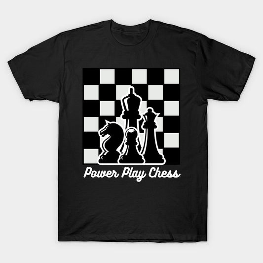 Power Play Chess Print in Black T-Shirt