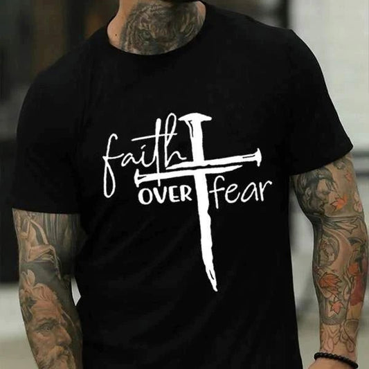 Faith Over Fear - Believe of Holy Cross T-Shirt