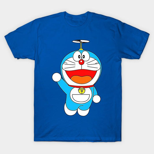 Flying Doremon Blue T-Shirt 