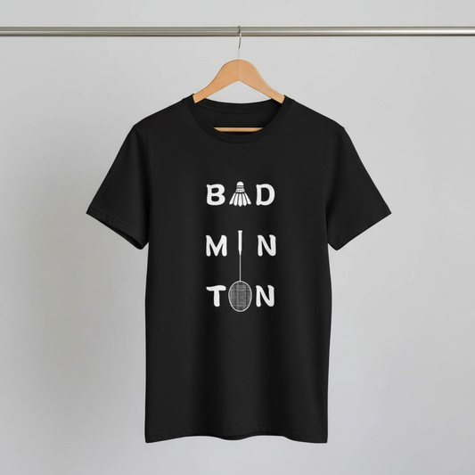 Bad Min Ton Simple Shuttlecock Design T-Shirt