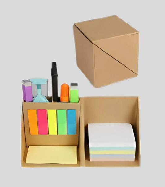 DK-13 Eco-friendly Cube Desk Organizer - Sustainable Cardboard Stationery Kit 1304