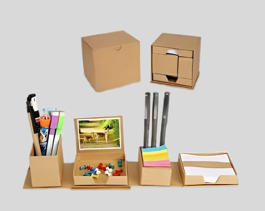DK-029 Eco-friendly Foldable Cube Desk Organizer - All-in-One Stationery Kit 1306