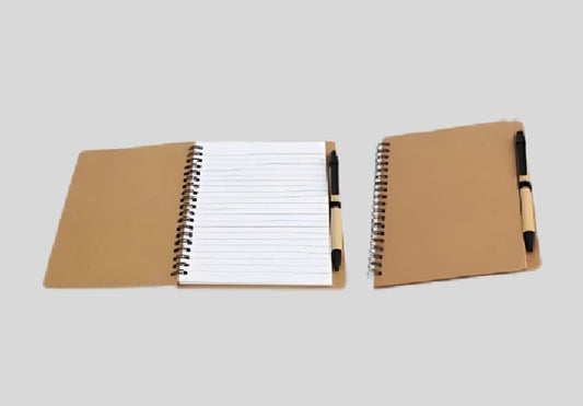 DK-061 Eco-friendly Spiral Notebook with Pen - Recycled Cardboard Journal 1309