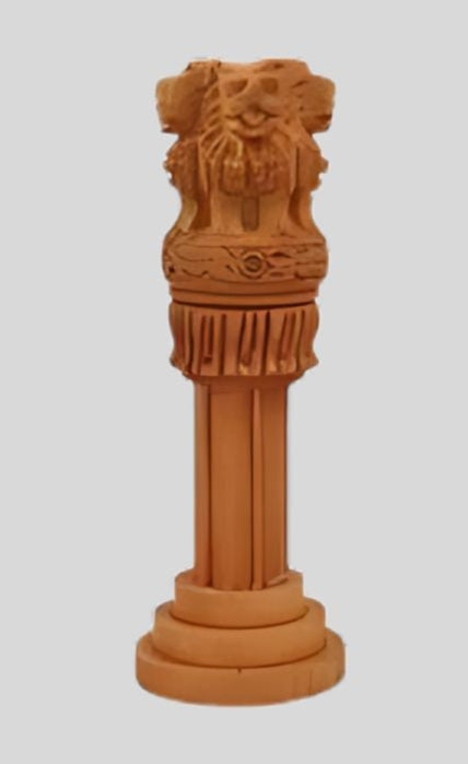 DK –PAP 1106 Carved Wooden Ashoka Stambh - Emblem of India 1438