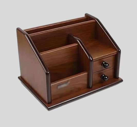 DK –  Wooden Desk Organizer with Drawers & Pen Holders 1447