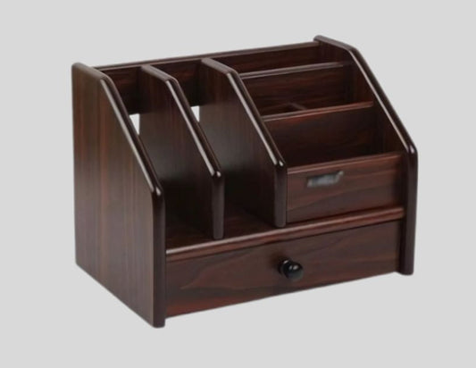 DK –   Wooden Desk Organizer with Multiple Compartments & Drawers 1449